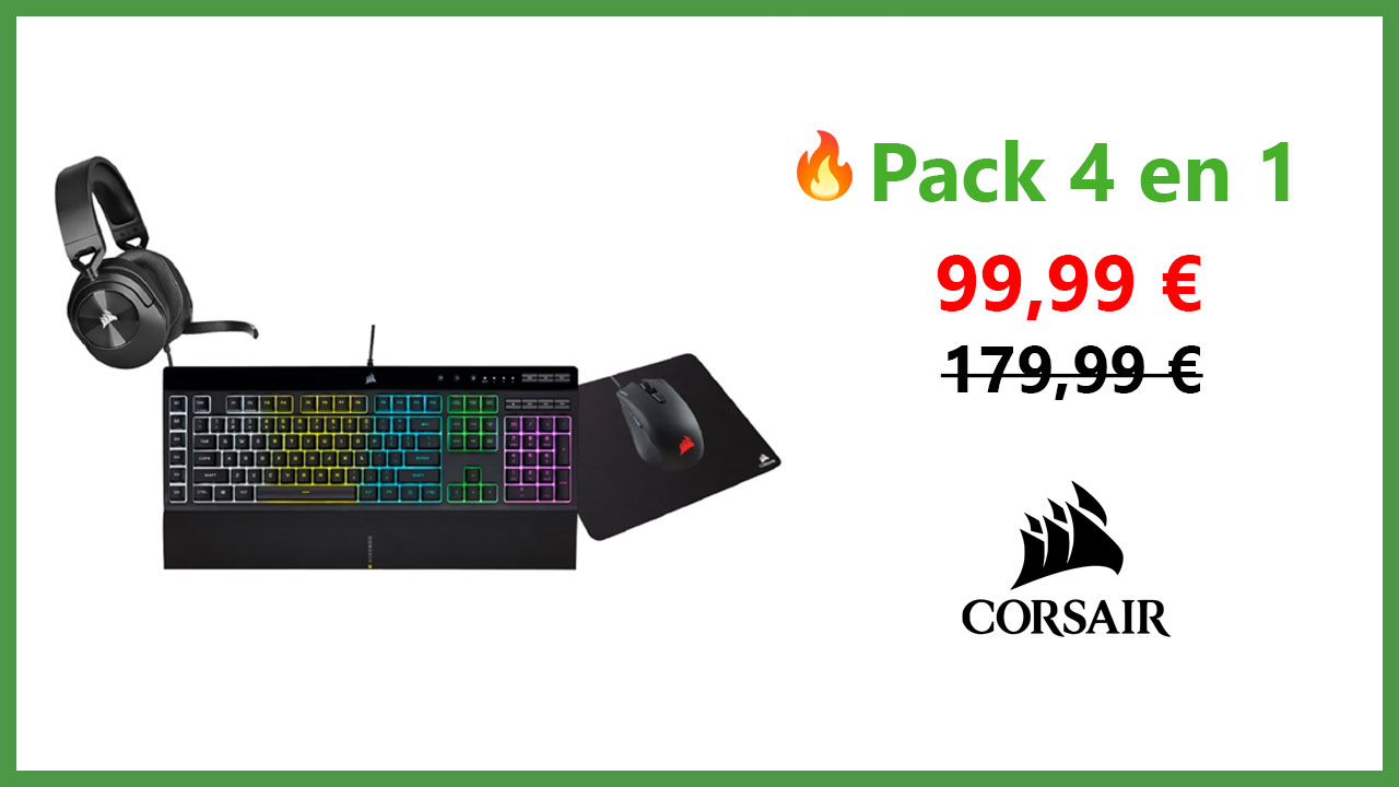 Ce pack gaming de Corsair, avec clavier, souris et tapis, est à un très bon  prix - Numerama