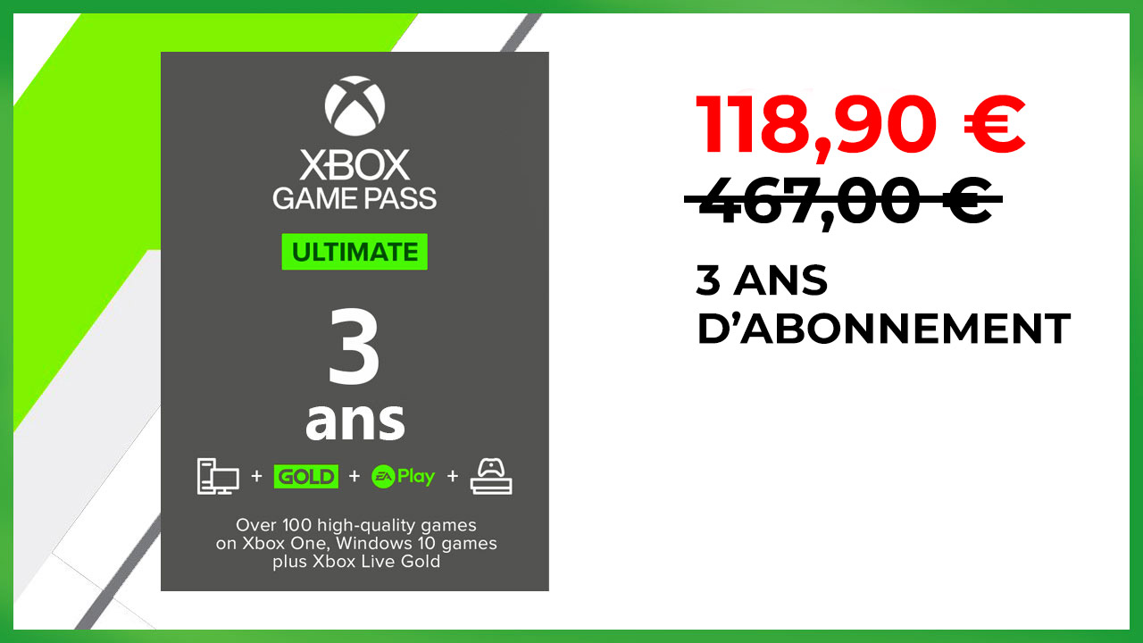 🔥 Super Plan : ans Xbox Game Pass Ultimate pour 120 € au lieu de 450 € ! | Xbox One - Xboxygen