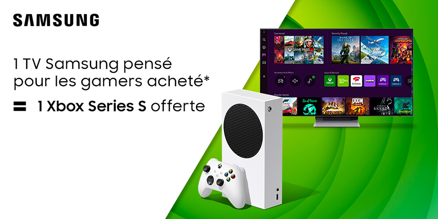 Xbox Series S : Samsung vous rembourse 200 euros sur un pack TV 4K + Console