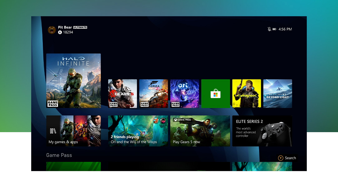 Xbox Series X : l'écran d'accueil s'offre la 4K