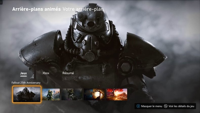 Un fond d'écran dynamique Fallout est disponible sur Xbox Series X