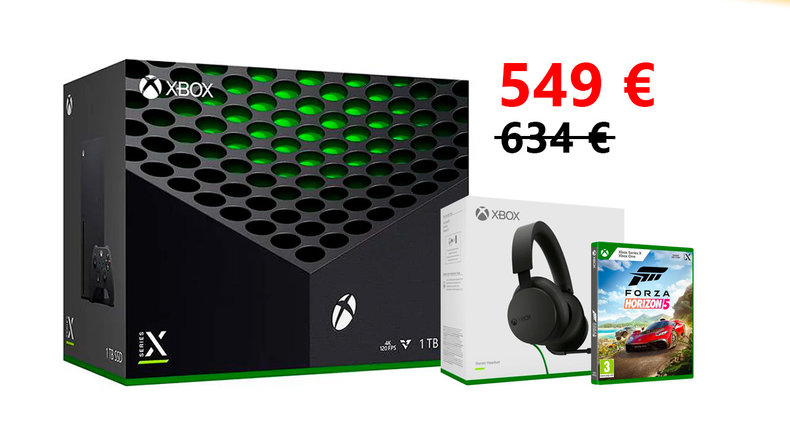 Pack Xbox Series X + Casque + jeu à 549 € au lieu de 634 € !