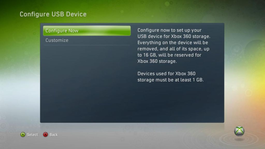 Mise à jour du Xbox Live pour les clés USB
