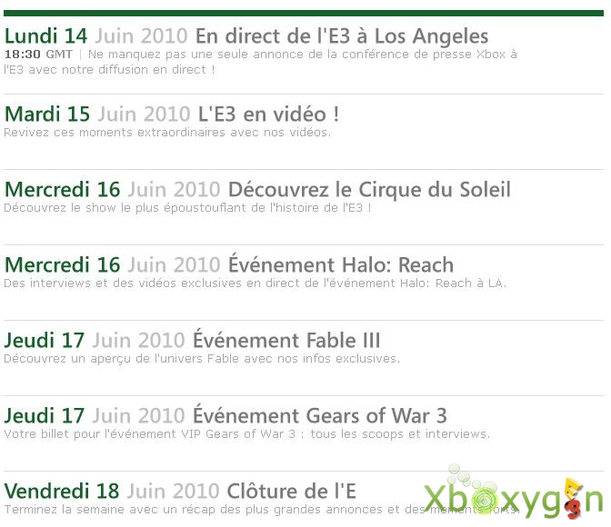 La conférence E3 2010 Projet Natal mercredi