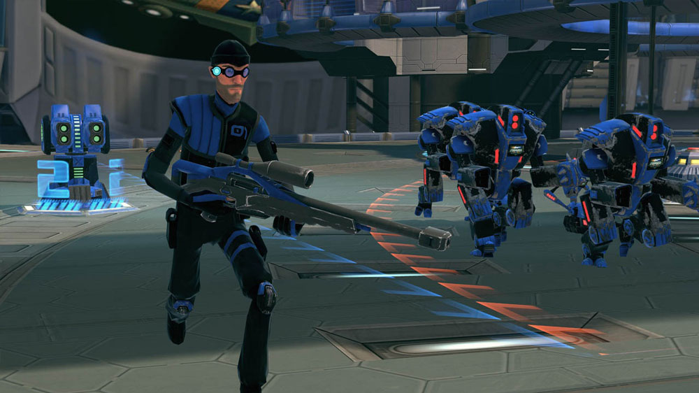 Un sniper qui escorte ses mobs