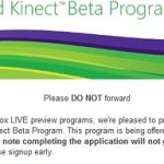 Kinect : une bêta pour certains membres ?