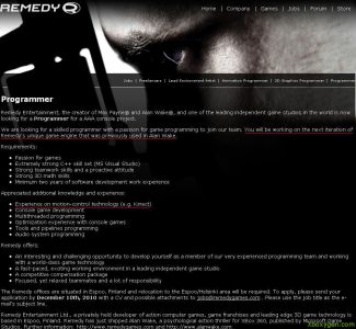 News : Remedy : jeu Kinect et moteur Alan Wake ?