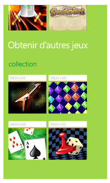 Choix des jeux