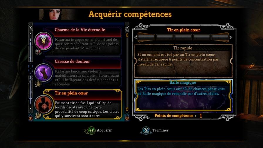 Les compétences peuvent s'upgrader