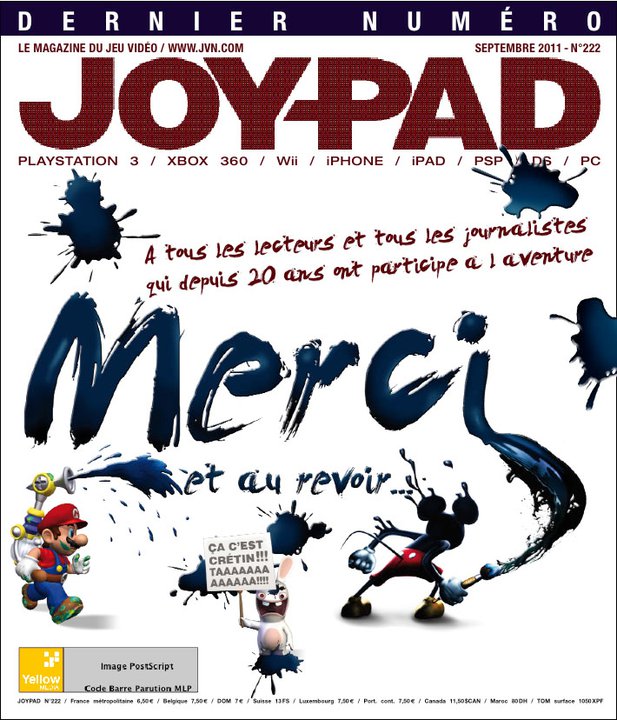 Dernier numéro Joypad : fin du magazine confirmée