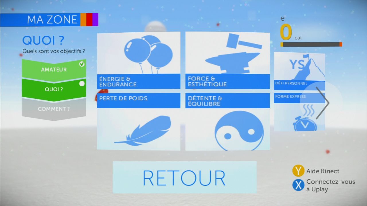 Vous allez pouvoir définir le type d'exercice que vous souhaitez.