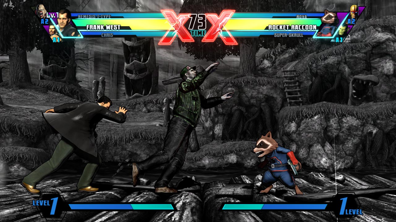 Franck West vs Racoon. De grands moments de solitude lorsqu'ils se retrouvent face à Ryu ou Iron Man.