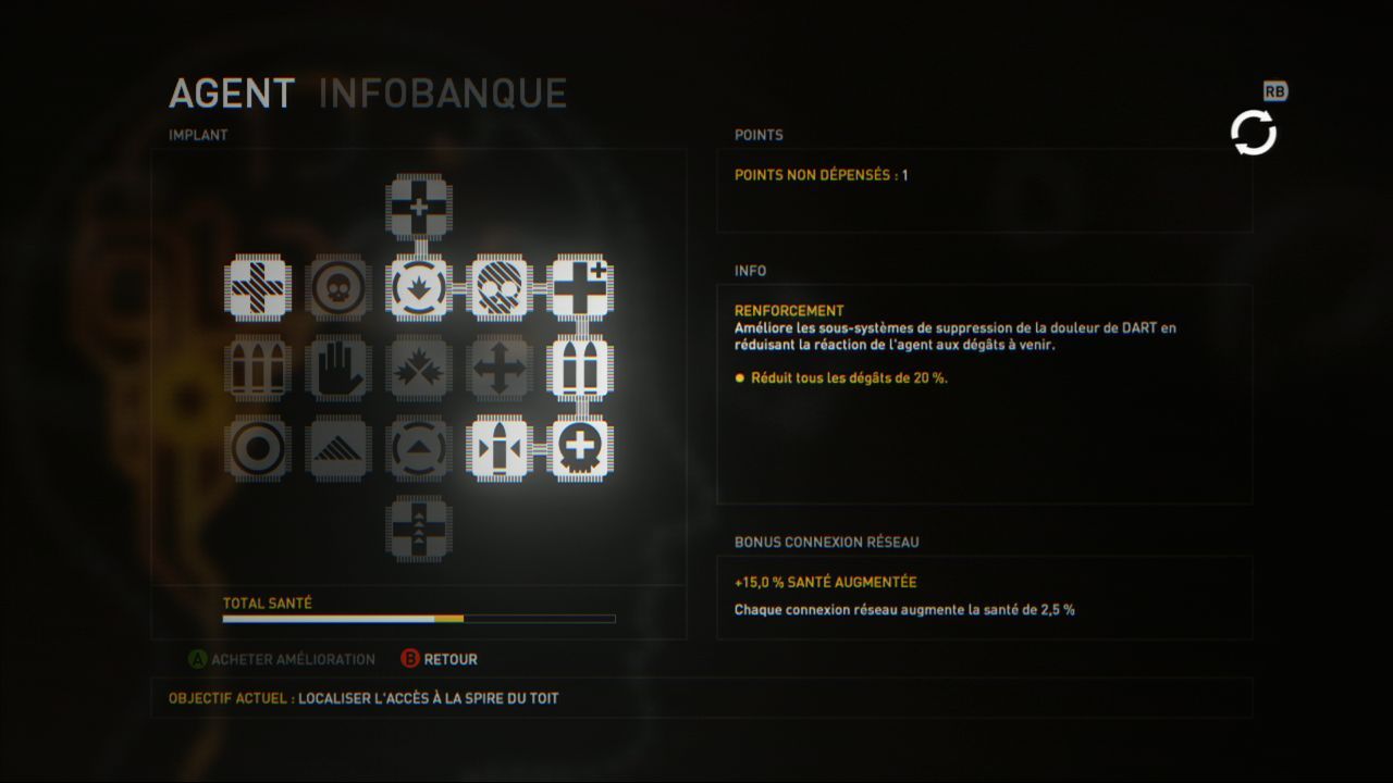 Bien choisir ses améliorations vous facilitera grandement les affrontements contre les boss.