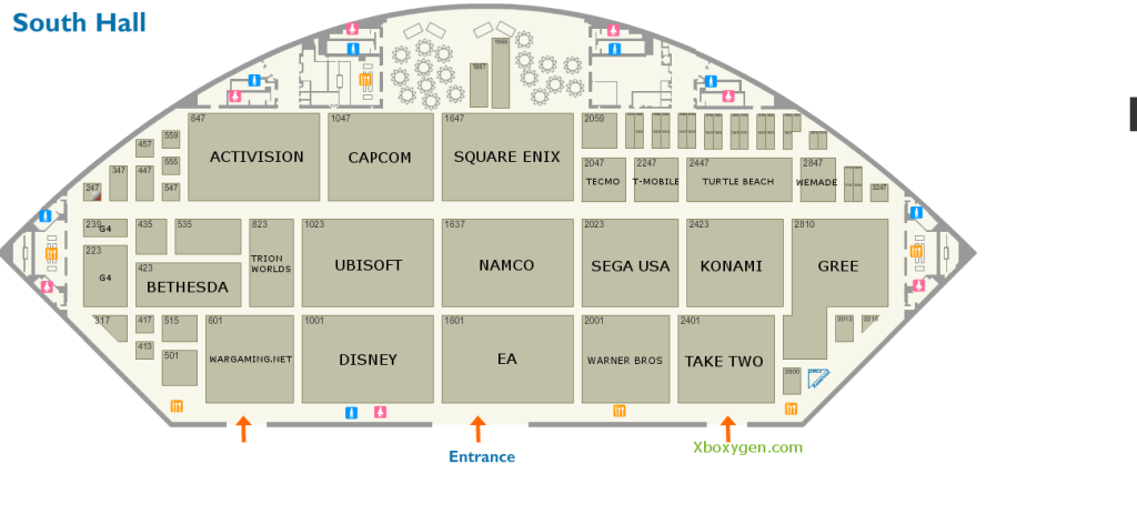 E3 2012 : les plans du salon avec les éditeurs