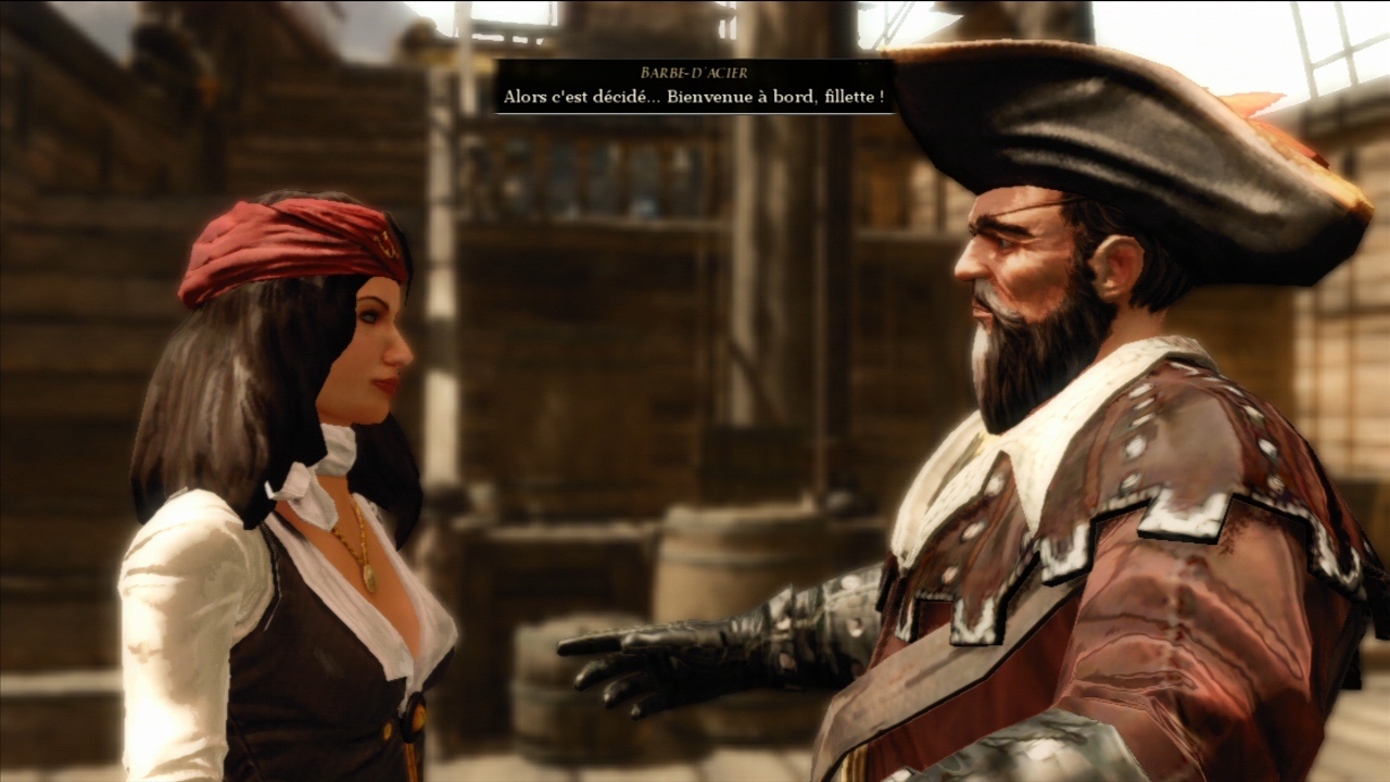 Les retrouvailles entre le père et la fille sont vraiment touchantes... pour un pirate !