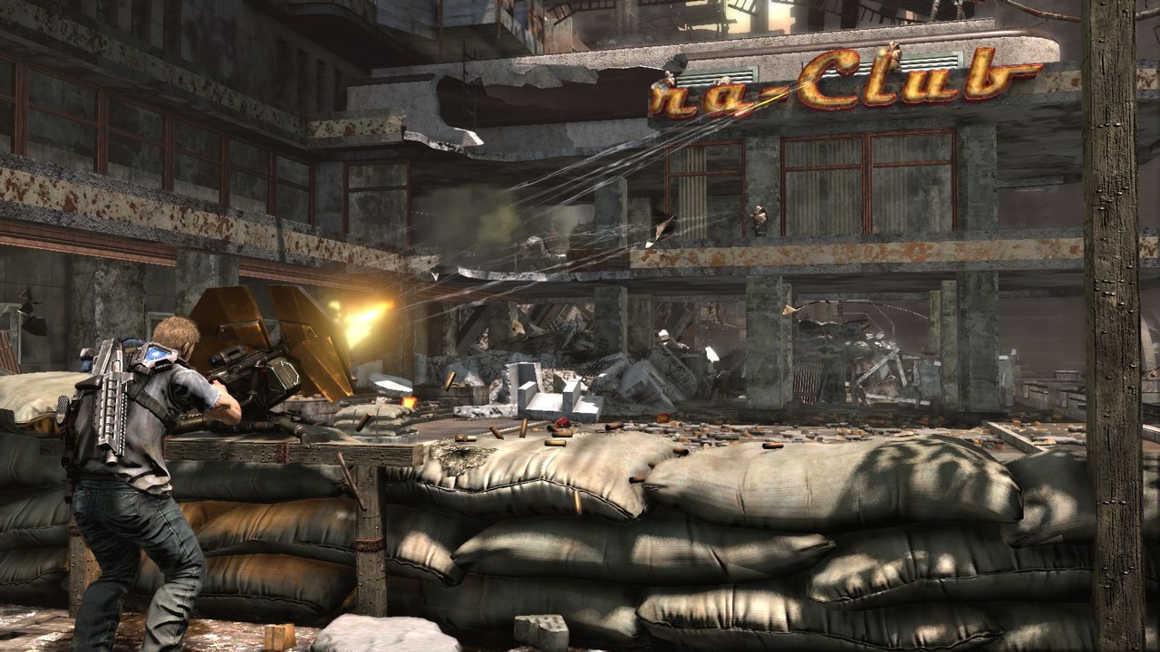Une partie des environnements est destructible.