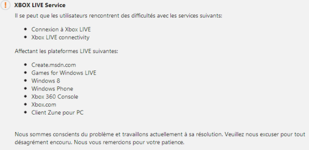 News : Xbox Live HS : l’incident est en cours de résolution chez Microsoft