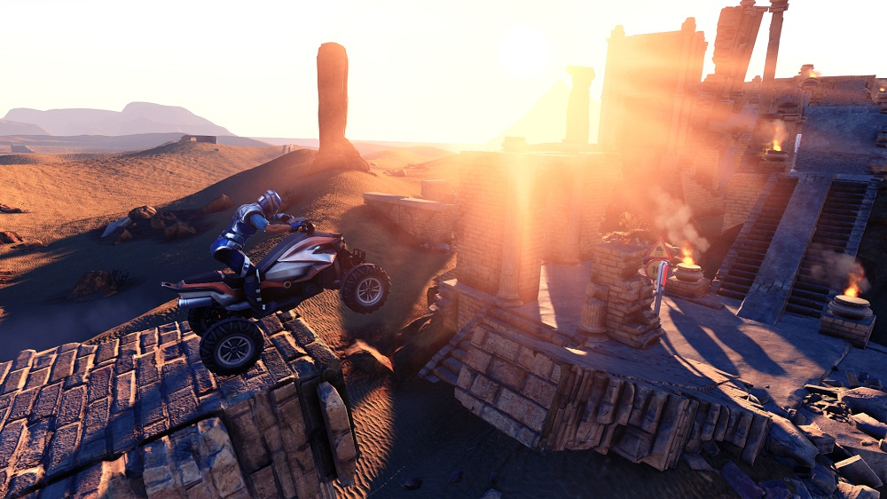 Le quad en pleine action