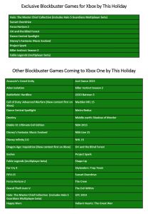 News : E3 2014 : liste des jeux Xbox One de cette année