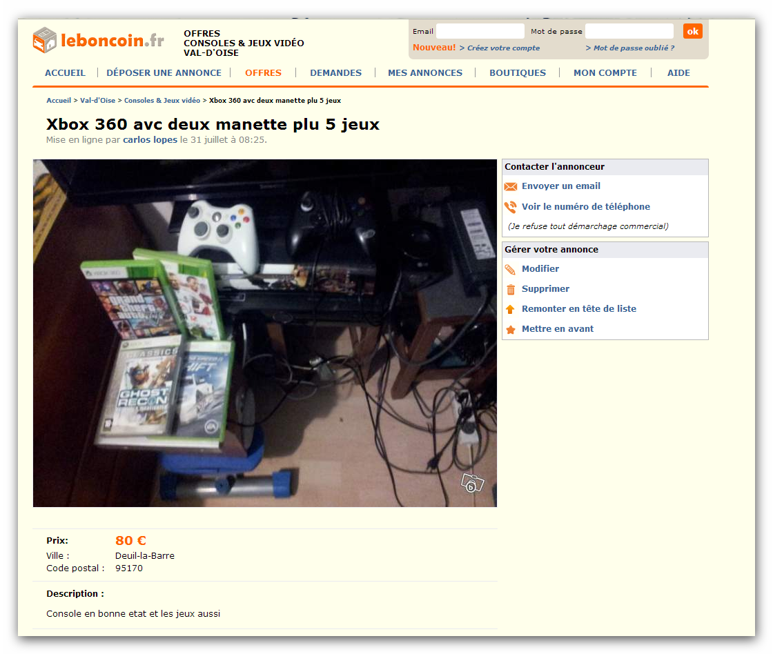 Xbox 360 en occasion
