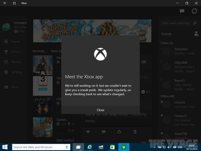 News : Windows 10 : premières images de l’app Xbox et intégration de Cortana
