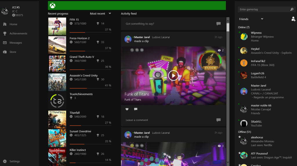 Xbox App en vidéo et disponible sur la preview Windows 10