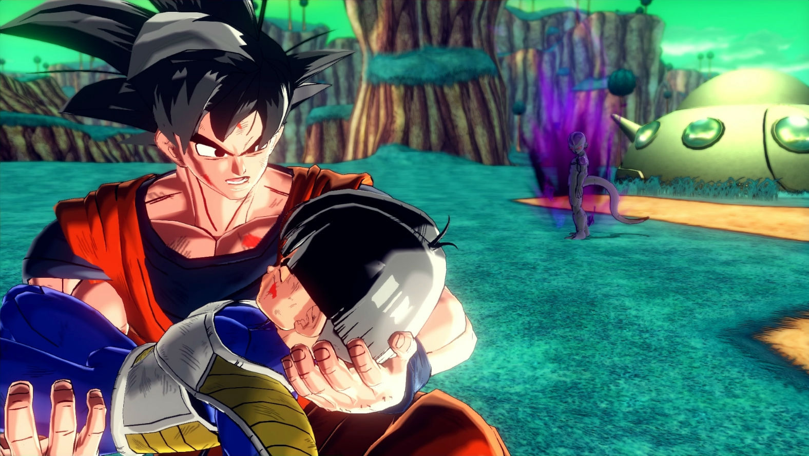 L'histoire ne se passera pas forcément comme prévu : ici, Son Goku arrivera trop tard et non soigné complètement pour stopper Freezer.
