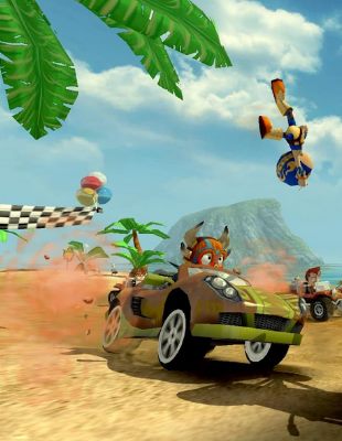 Jouez à 6 sur le même écran dans Beach Buggy Racing