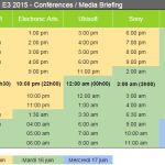 Conférences E3 2015 : toutes les dates et heures