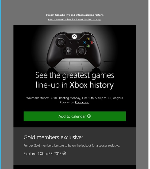 E3 2015 : des offres spéciales pour les membres Gold