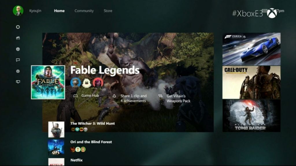 Xbox One : vidéo et images de la nouvelle interface et intégration de Cortana