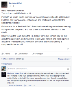 News : Capcom réfléchit sérieusement à un remake de Resident Evil 2