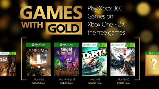 News : Xbox Live : les jeux gratuits Xbox One et Xbox 360 de novembre 2015
