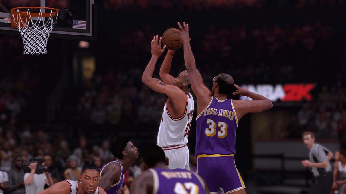Superbe contre de Kareem Abdul Jabbar sur Dennis Rodman !