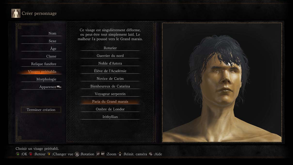 Votre personnage sera de base moche... mais avec un casque tout s'arrange !