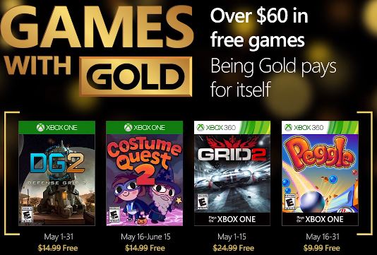 Les 1ers jeux gratuits du mois sont là : Defense Grid 2 sur Xbox One et GRID 2 sur Xbox 360