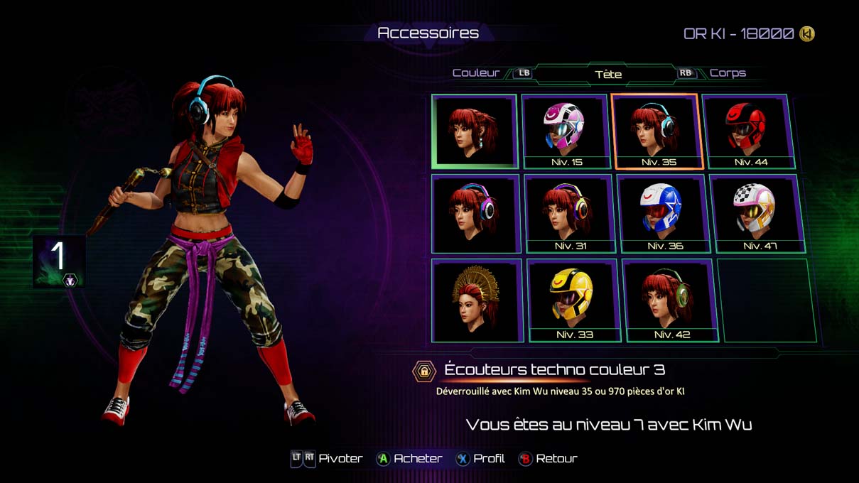 La customisation des personnages est plus ou moins de bon gout