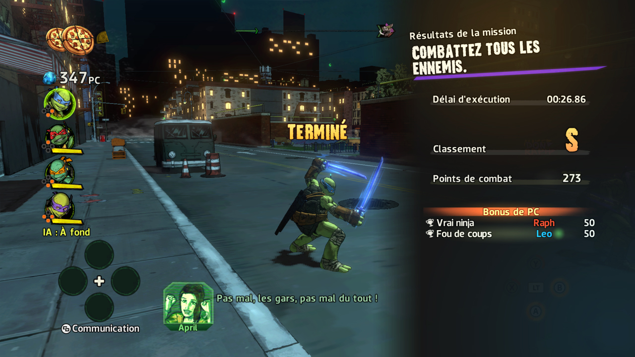 Chaque fin de combat est accompagnée de son écran des scores cassant un peu plus le rythme du jeu. Comme s'il avait besoin de ça...
