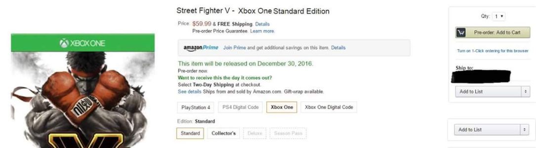 News : Street Fighter V listé sur Xbox One pour une sortie en 2016