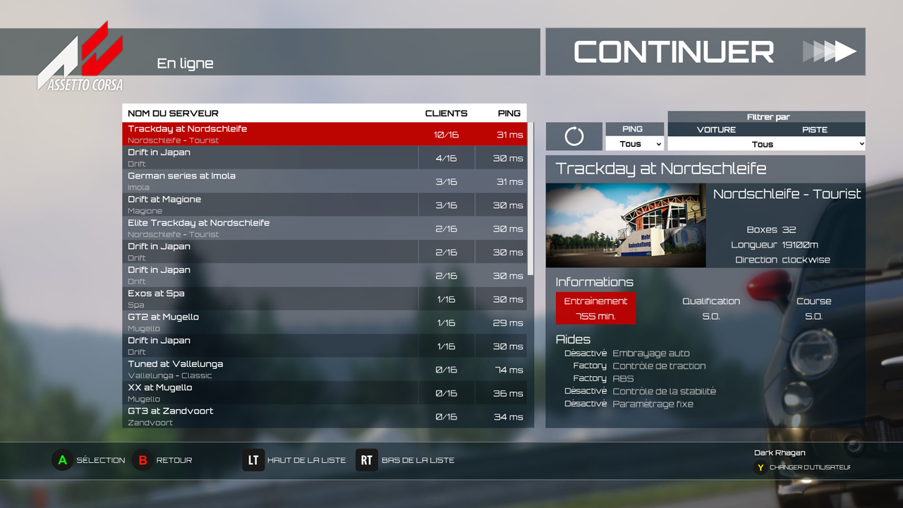 En multi, pas de matchmaking mais une liste de salon où vous pouvez aller et venir à votre convenance