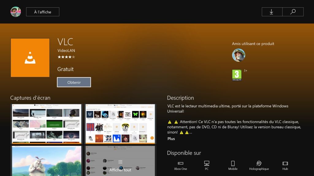 Xbox Live : l’application VLC est disponible sur le marché français