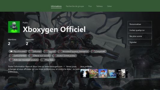 [MAJ] Xbox Live : le club Xboxygen est en ligne, venez nous rejoindre