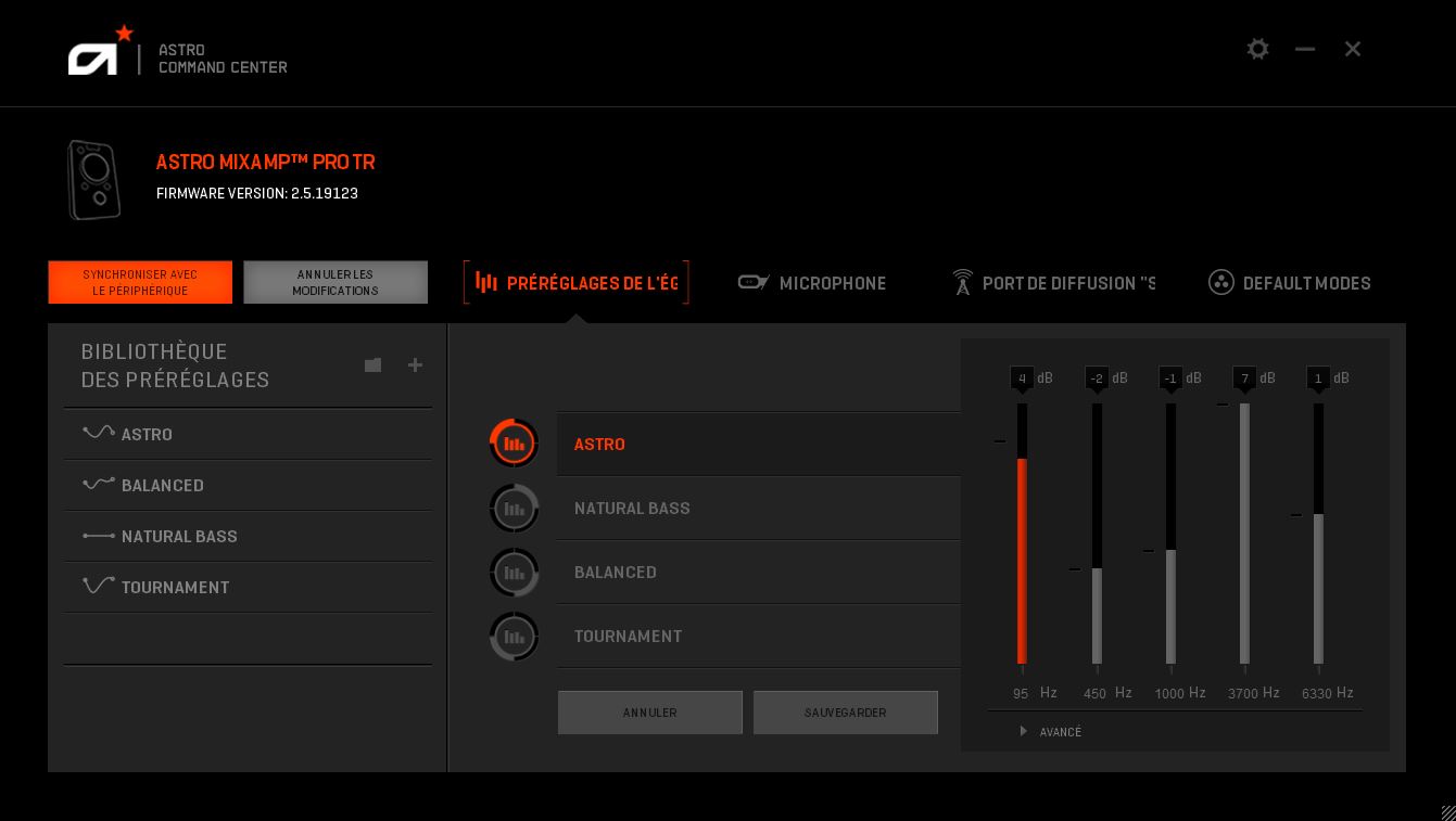 Le logiciel Astro Command Center permet de personnaliser le casque à volonté