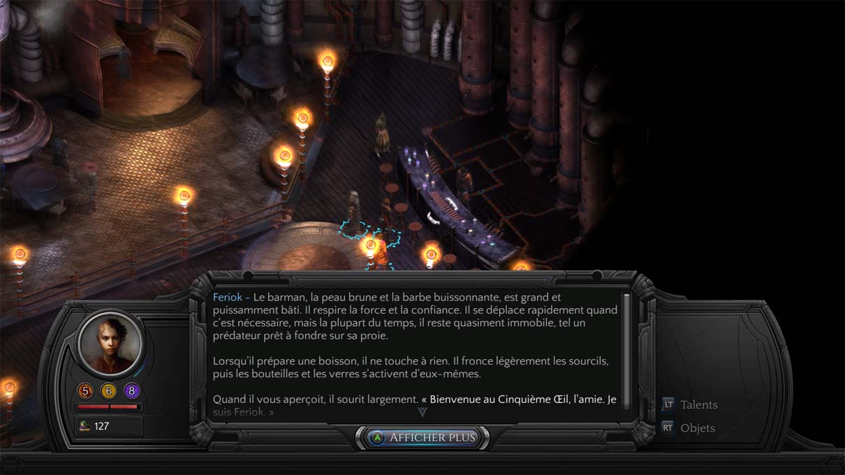 Le jeu est loin d'être avare en détails... mais dans le texte seulement