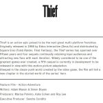 [MaJ] Thief : un nouveau jeu et un film en préparation