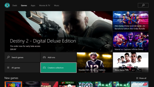 News : Xbox Insider : une partie “Creators Collection” apparaît pour certaines personnes