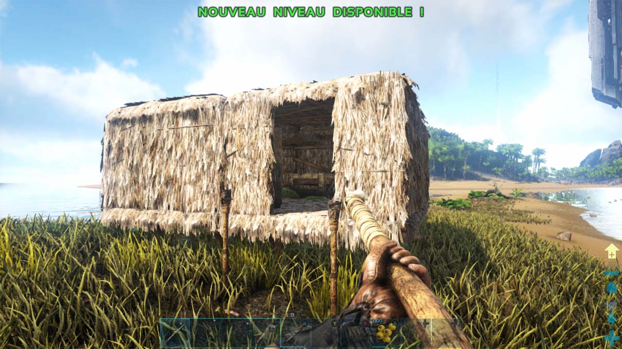 Ma première hutte ! (fier)