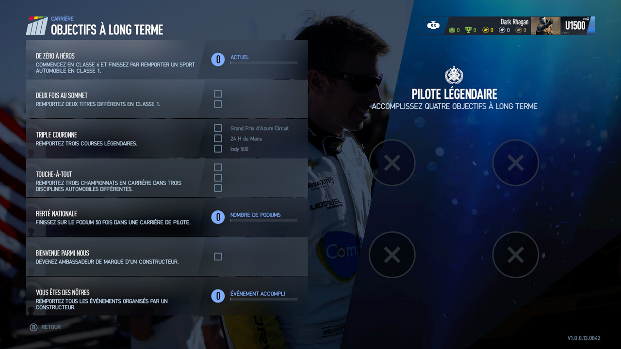 Le mode carrière propose quelques objectifs à long terme pouvant retenir l'attention du joueur