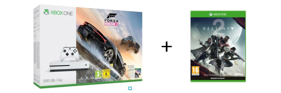 [Super Plan] Xbox One S + Destiny 2 + Forza Horizon 3 pour 199€