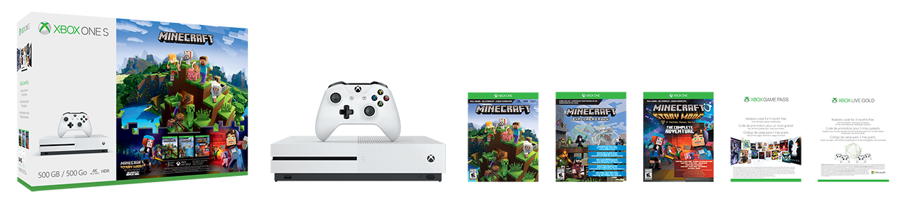 4 nouveaux packs Xbox One S : Rocket League, Halo, Minecraft & Xbox Game Pass !